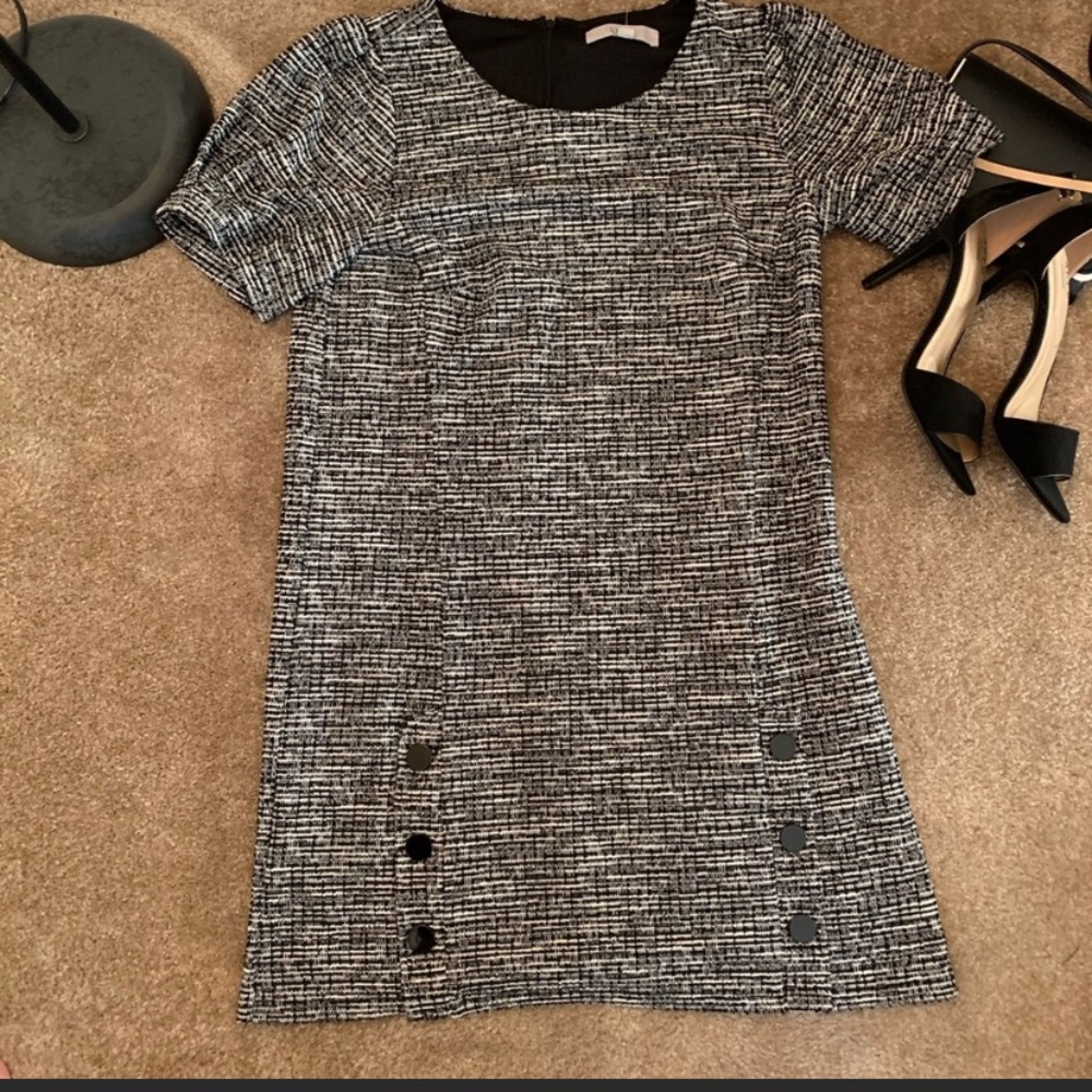 NWOT Loft Short Sleeve Tweed Dress Sz. 10